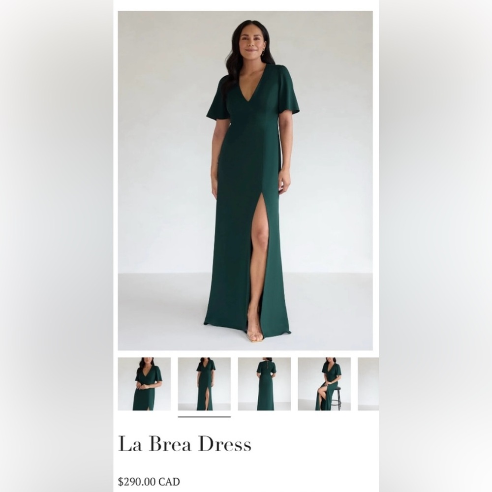 Park & Fifth La Brea Full Length Dress – Hunter Green – XS – NWT